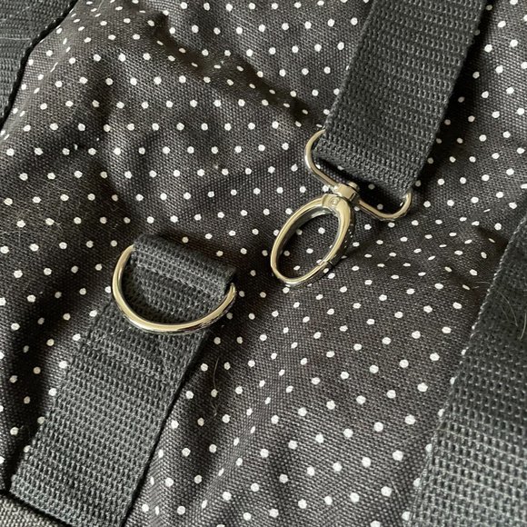 thirty one Fold Over Weekender in Charcoal City Swiss Dot - Picture 2 of 12